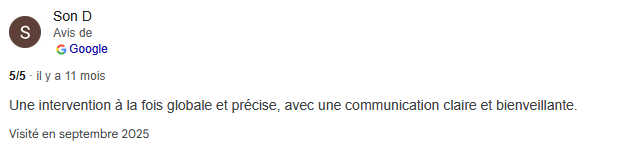 Avis participante à un atelier Sonia D